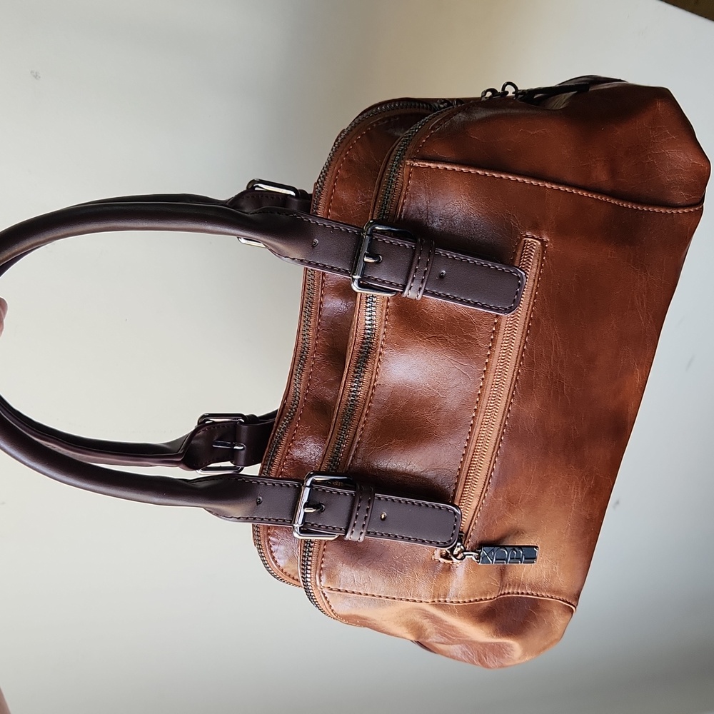 Xidibaoluo Faux Leather Satchel Purse tan brown boho - Picture 6 of 15